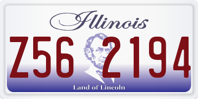 IL license plate Z562194