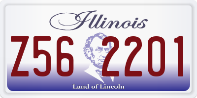IL license plate Z562201