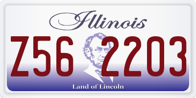 IL license plate Z562203