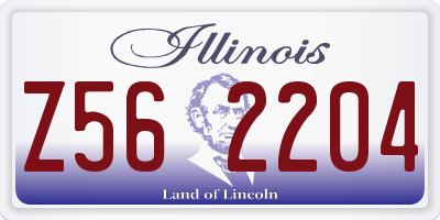 IL license plate Z562204