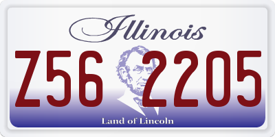 IL license plate Z562205
