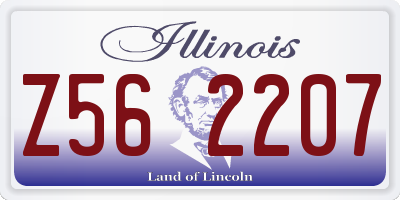 IL license plate Z562207