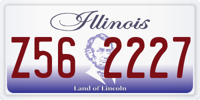 IL license plate Z562227