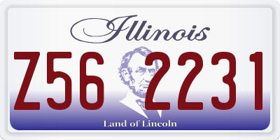 IL license plate Z562231