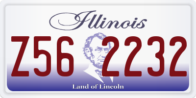 IL license plate Z562232