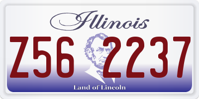 IL license plate Z562237