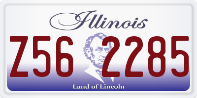 IL license plate Z562285