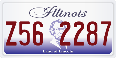 IL license plate Z562287