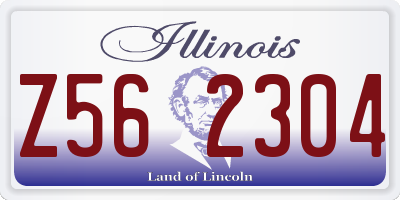 IL license plate Z562304