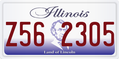 IL license plate Z562305