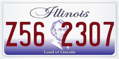 IL license plate Z562307