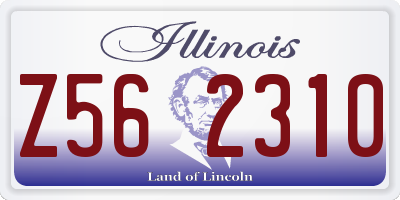 IL license plate Z562310