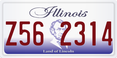 IL license plate Z562314