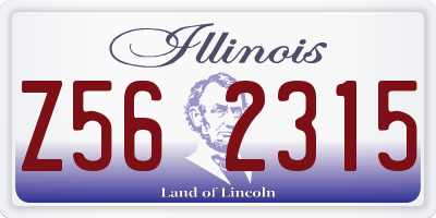 IL license plate Z562315