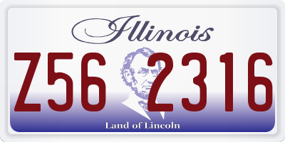 IL license plate Z562316