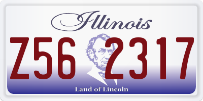 IL license plate Z562317