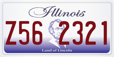 IL license plate Z562321