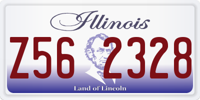IL license plate Z562328