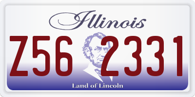 IL license plate Z562331