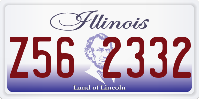 IL license plate Z562332