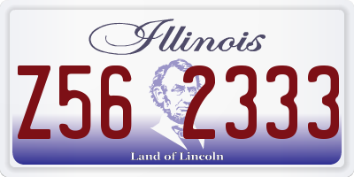 IL license plate Z562333