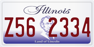 IL license plate Z562334