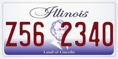 IL license plate Z562340