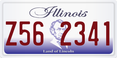 IL license plate Z562341