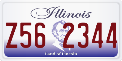 IL license plate Z562344