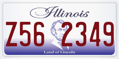 IL license plate Z562349
