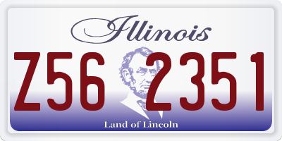 IL license plate Z562351