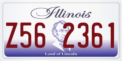 IL license plate Z562361