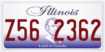 IL license plate Z562362