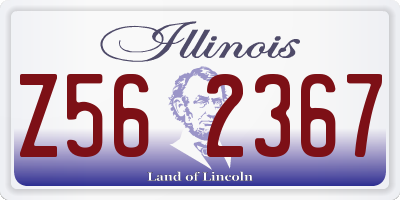 IL license plate Z562367