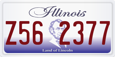 IL license plate Z562377