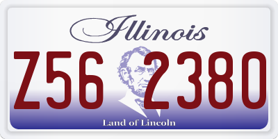 IL license plate Z562380