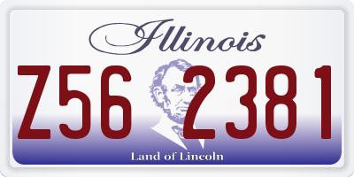 IL license plate Z562381