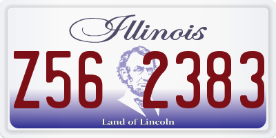 IL license plate Z562383