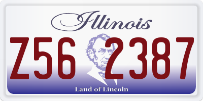 IL license plate Z562387