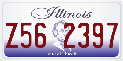 IL license plate Z562397