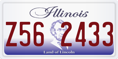 IL license plate Z562433