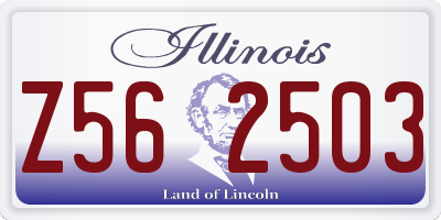 IL license plate Z562503