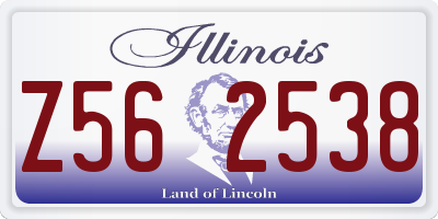 IL license plate Z562538