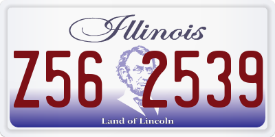 IL license plate Z562539