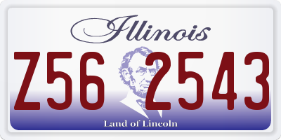 IL license plate Z562543