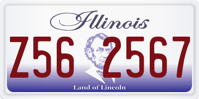 IL license plate Z562567