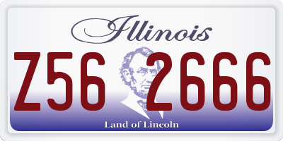 IL license plate Z562666