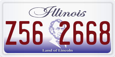 IL license plate Z562668