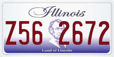 IL license plate Z562672