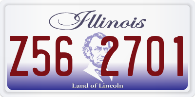 IL license plate Z562701
